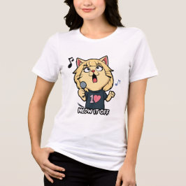 Camiseta Triblenda Cantante de gatos - ¡Mau!
