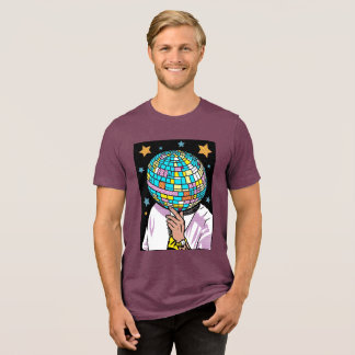 Camiseta Triblenda Cantante de Pop Art Bola de Espejo Bola de Disco