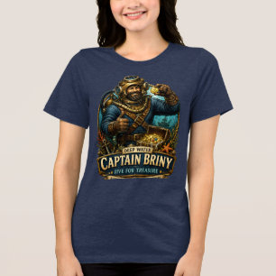 Camiseta Triblenda Capitán Briny Aventura marítima vintage para mujer