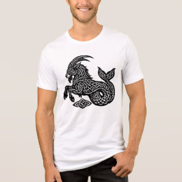 Camiseta Triblenda Capricorn — Haunted Ink Zodiac Goat‑Fish