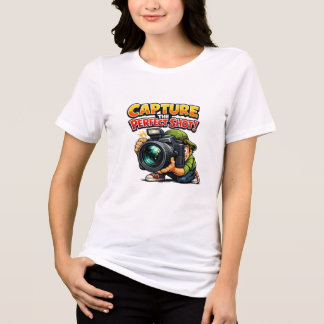 Camiseta Triblenda Captura La Foto Perfecta Dibujo Divertido Fotógraf