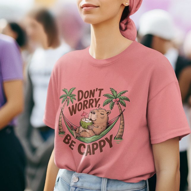 Camiseta Triblenda Capybara Be Happy (Capybara Be Happy Tri-Blend Shirt)