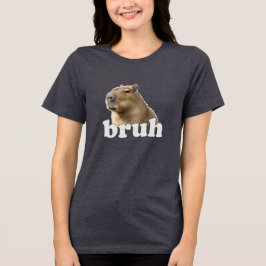 Camiseta Triblenda Capybara Bruh Meme Shirt Funny Animal Tee