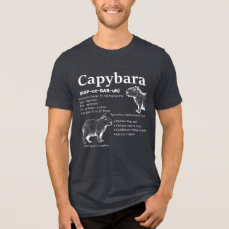 Camiseta Triblenda Capybara Definition Shirt White Text Funny Animal 