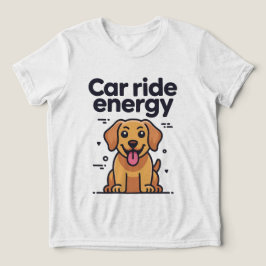 Camiseta Triblenda Car Ride Energy Golden Retriever Puppy Dog T-Shirt