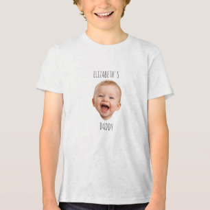 Camiseta Triblenda Cara de bebé personalizada Foto de risa de bebé