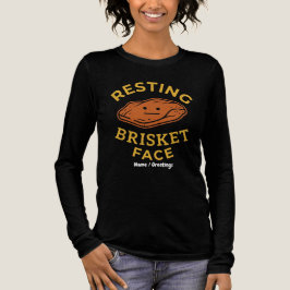 Camiseta Triblenda Cara de Brisket en Reposo Divertida Cara de Pitmas