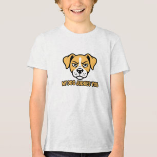 Camiseta Triblenda Cara de Perro Juzgadora Cita Divertida y Sarcástic