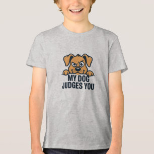 Camiseta Triblenda Cara de Perro Juzgadora Cita Divertida y Sarcástic