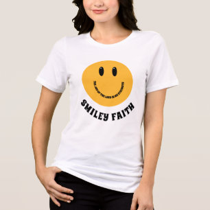 Camiseta Triblenda Cara sonriente cristiana Cara sonriente Fe Alegría