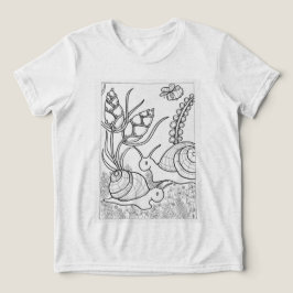 Camiseta Triblenda Caracoles gigantes con flores