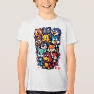 Camiseta Triblenda caracteres icónicos