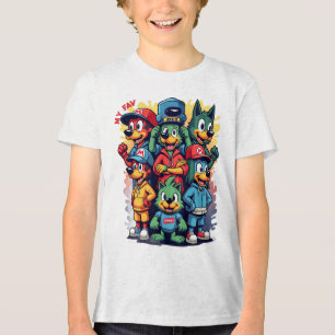 Camiseta Triblenda caracteres icónicos