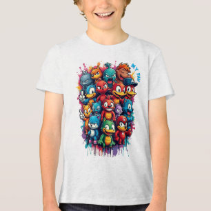 Camiseta Triblenda caracteres icónicos