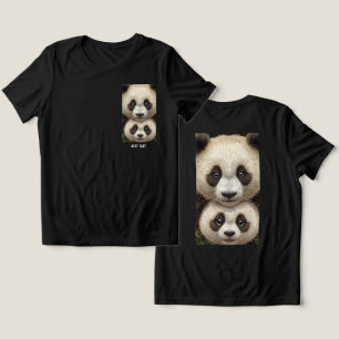 Camiseta Triblenda Caras de panda padre e hijo
