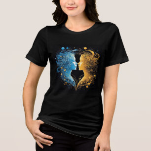 Camiseta Triblenda Caras Duales que Representan Energía Cósmica