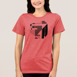 Camiseta Triblenda Carbón Gris Negro Geométrico Abstracto Estilo MCM