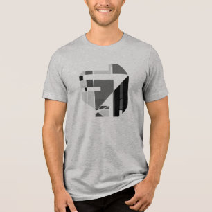 Camiseta Triblenda Carbón gris negro Resumen geométrico MCM Aspecto