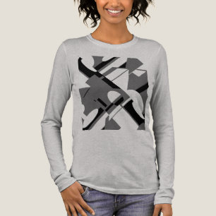 Camiseta Triblenda Carbón Negro Diagonal Geométrico Arte inspirado en