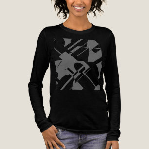 Camiseta Triblenda Carbón Negro Diagonal Geométrico Arte inspirado en