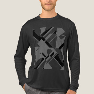 Camiseta Triblenda Carbón Negro Diagonal Geométrico Arte inspirado en