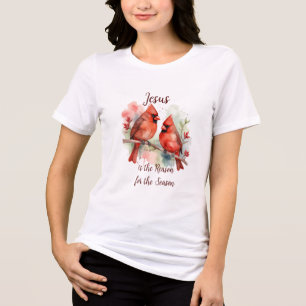 Camiseta Triblenda Cardenal Rojo de Navidad Jesús Razón de la Tempora