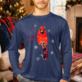 Camiseta Triblenda Cardinal Bird In Snowfall