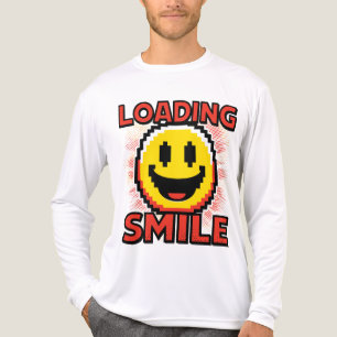 Camiseta Triblenda Cargando Sonrisa – Cara Sonriente Retro en Pixel A