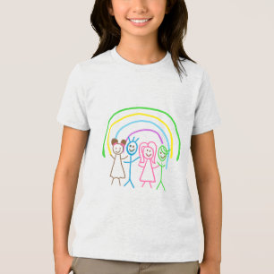 Camiseta Triblenda Cargar los dibujos de los niños convierte los dibu
