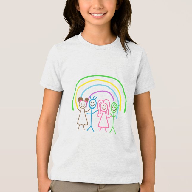 Camiseta Triblenda Cargar los dibujos de los niños convierte los dibu (Anverso)
