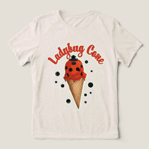 Camiseta Triblenda Cariño Retro Vintage Mariquita Arte de Helado Ca
