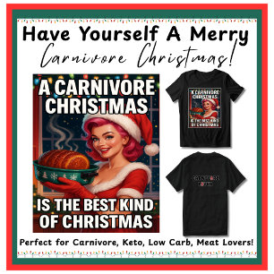 Camiseta Triblenda Carnivore Ketovore Keto de Navidad retro vintage