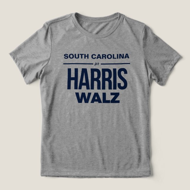 Camiseta Triblenda Carolina del Sur para Harris Walz (Diseño delantero )