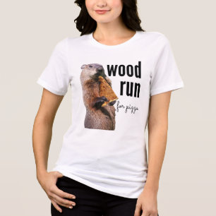 Camiseta Triblenda Carrera de madera para pizza (con Woodchuck)