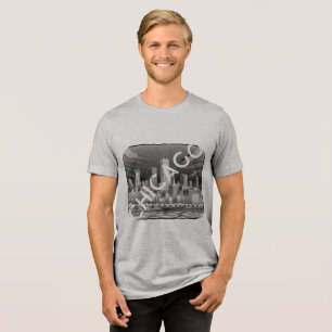 Camiseta Triblenda Carretera Tri-Blend con nombre gráfico negro de Ch