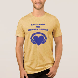 Camiseta Triblenda Cartas a Bernadette amarillo y azul