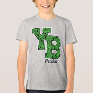 Camiseta Triblenda Cartas de Varsidad de Oso con Patrón Yogi