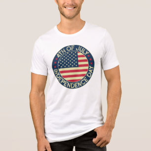 Camiseta Triblenda Cartel americano del 4 de julio Día de la Independ