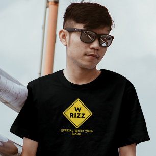 Camiseta Triblenda Cartel de advertencia de W rizz Meme Cita Divertid