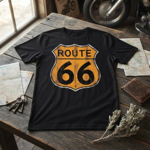 Camiseta Triblenda Cartel de carretera de la ruta 66 vintage