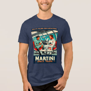 Camiseta Triblenda Cartel de Martini Space Travel sobre películas de 