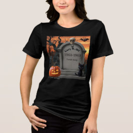 Camiseta Triblenda "Cary M. Off" Halloween Headstone Humor