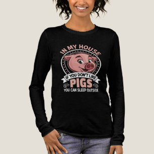 Camiseta Triblenda Casa divertida de cerdos