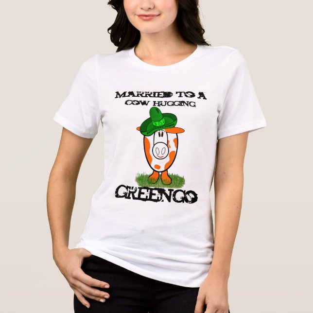 Camiseta Triblenda Casado con un abrazo de vacas- Greengo (Anverso)