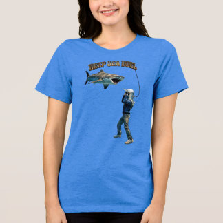 Camiseta Triblenda Casco de buzo vintage luchando contra un tiburón t