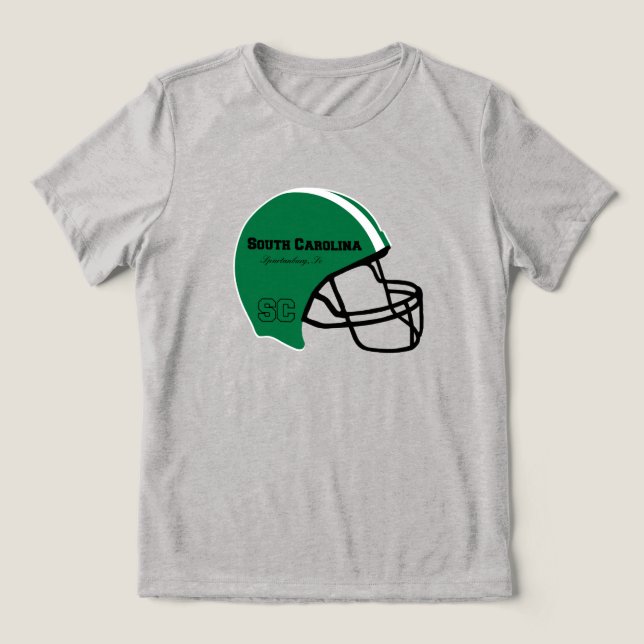 Camiseta Triblenda Casco de fútbol SC de Carolina del Sur en Spartanb (Diseño delantero )