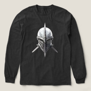 Camiseta Triblenda Casco de Guerrero de Plata – Armadura Minimalista