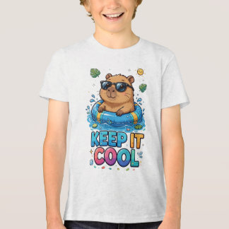 Camiseta Triblenda Castor genial en piscina con gafas
