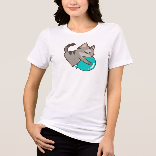 Camiseta Triblenda Cat and Balloon (Anverso)