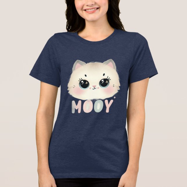 Camiseta Triblenda cat girs tee shirt for girs and women (Anverso)